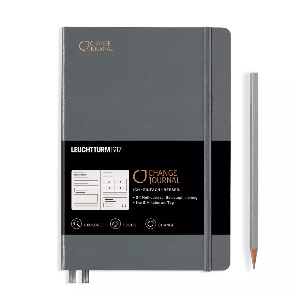 Change Journal Medium (A5), Anthrazit, Deutsch