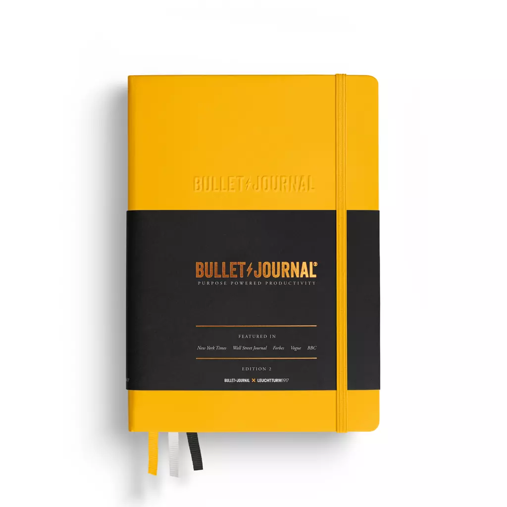 Bullet Journal Edition 2, Medium (A5), Hardcover, 206 nummerierte Seiten, Yellow24, dotted