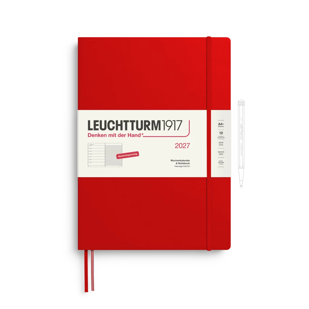 Wochenkalender & Notizbuch Master (A4+) 2027, Cherry, Deutsch Wochenkalender & Notizbuch Master (A4+) 2027, Cherry, Deutsch