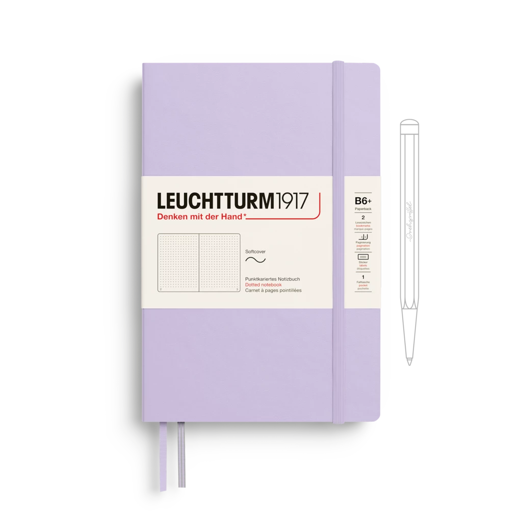 Notizbuch Paperback (B6+), Softcover, 123 nummerierte Seiten, Lilac, Dotted Notizbuch Paperback (B6+), Softcover, 123 nummerierte Seiten, Lilac, Dotted