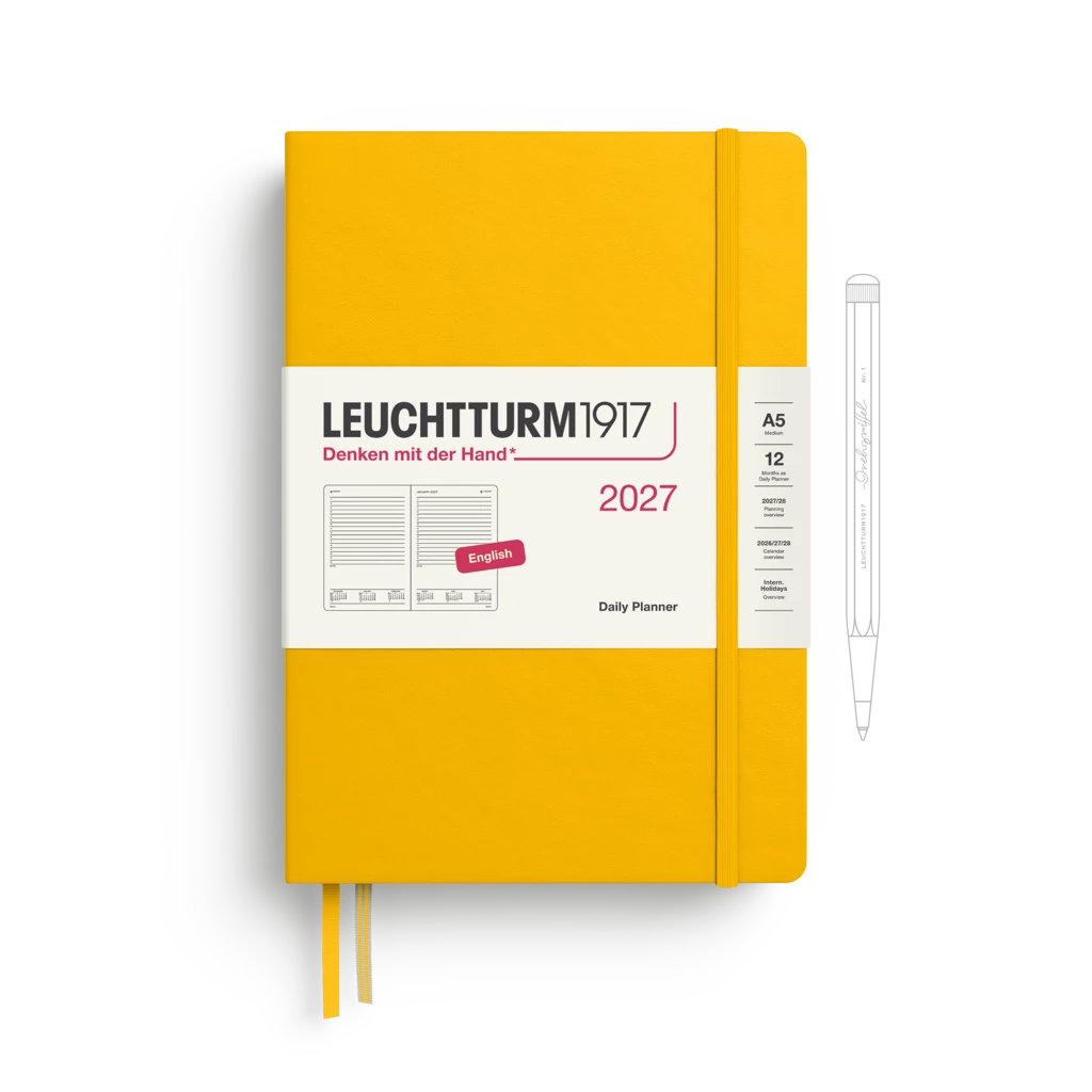 Tageskalender Medium (A5) 2027, Sunflower, Englisch Tageskalender Medium (A5) 2027, Sunflower, Englisch