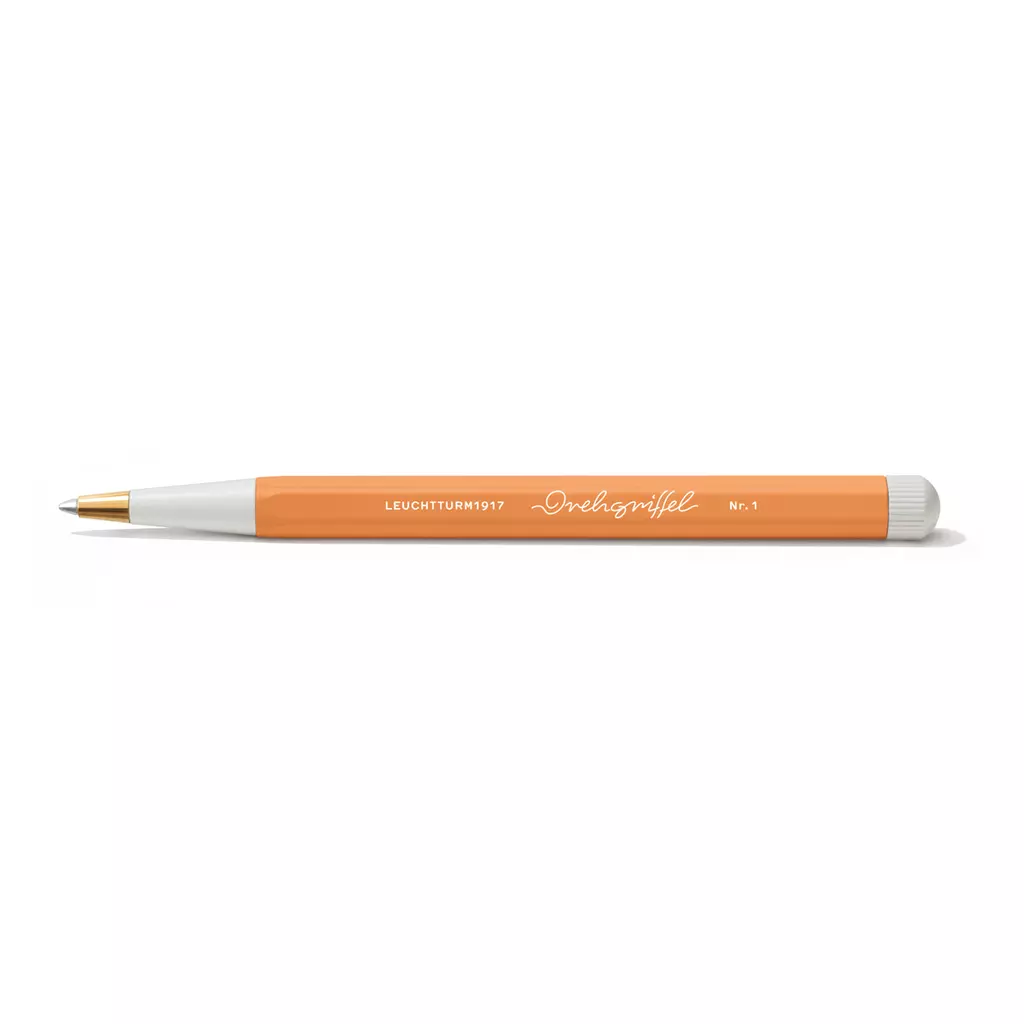 Drehgriffel Nr. 1, Apricot - Gelstift mit schwarzer Tinte