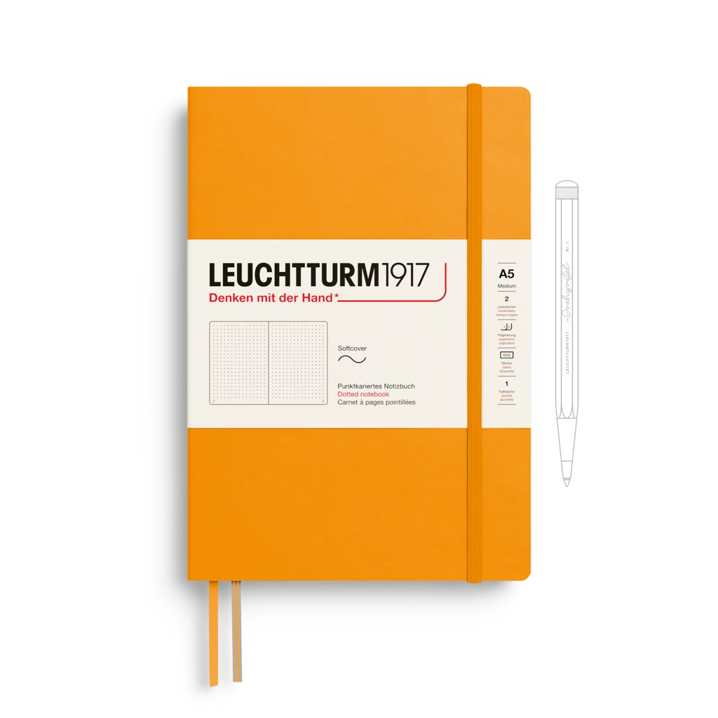 Notizbuch Medium (A5), Softcover, 123 nummerierte Seiten, Rising Sun, dotted Notizbuch Medium (A5), Softcover, 123 nummerierte Seiten, Rising Sun, dotted