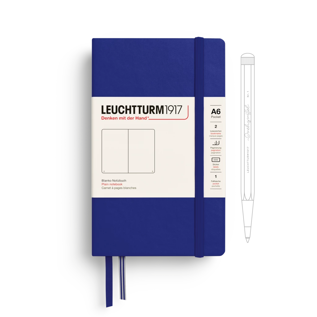 Notizbuch Pocket (A6), Hardcover, 187 nummerierte Seiten, Ink, Blanko