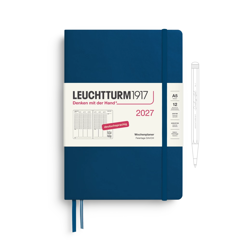 Wochenplaner Medium (A5) 2027, Indigo, Deutsch