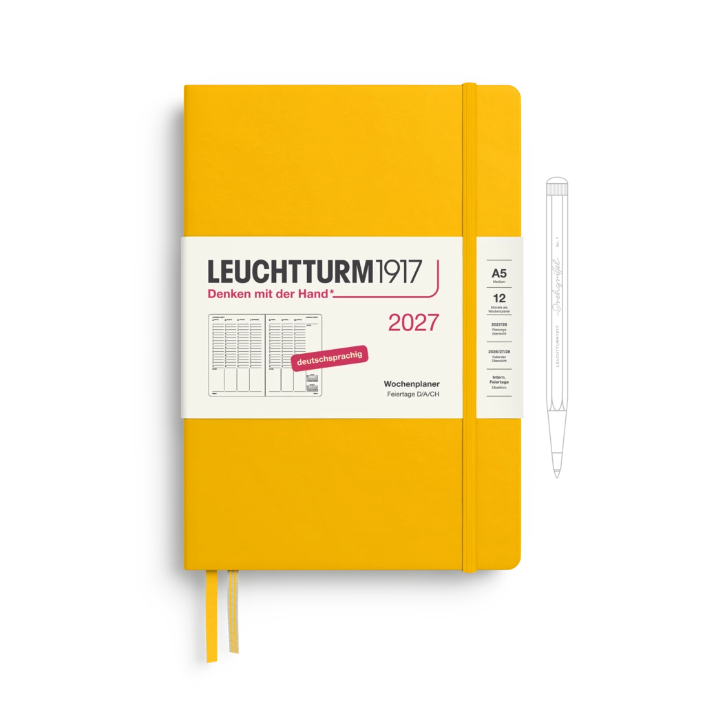Wochenplaner Medium (A5) 2027, Sunflower, Deutsch
