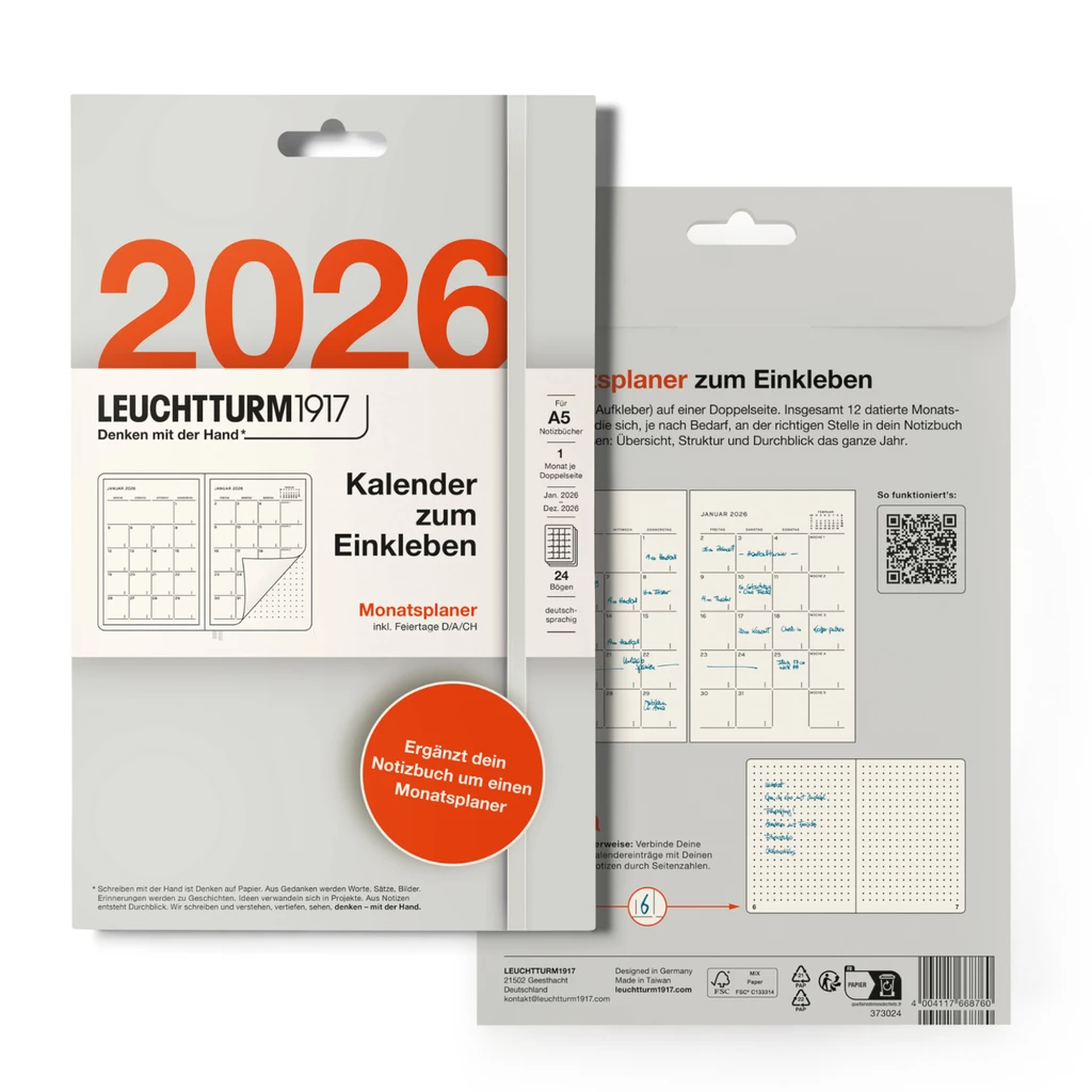 Planner Stickers 2026, Monthly Planner, German