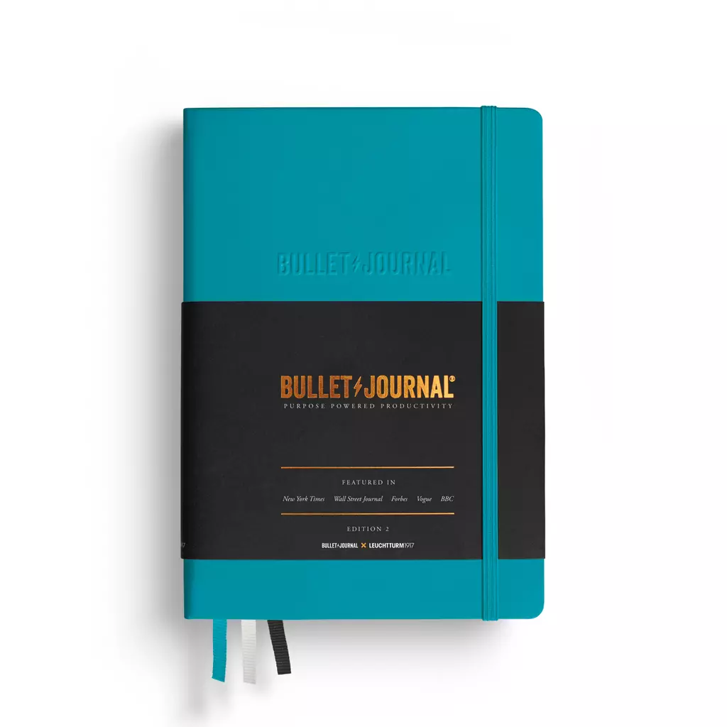 Bullet Journal Edition 2, Medium (A5), Hardcover, 206 num. Seiten, Turquoise25, dotted