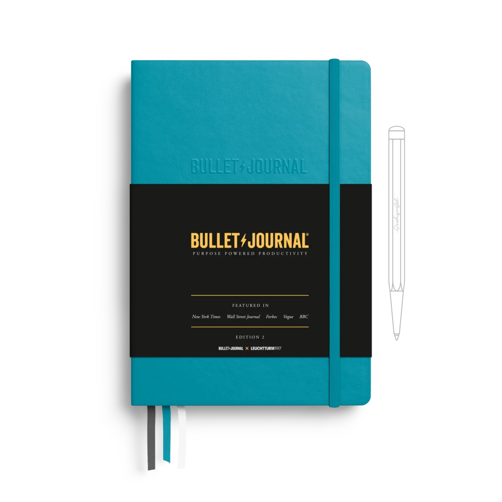 Bullet Journal Edition 2, Medium (A5), Hardcover, 206 numbered pages, Turquoise25, dotted Bullet Journal Edition 2, Medium (A5), Hardcover, 206 numbered pages, Turquoise25, dotted