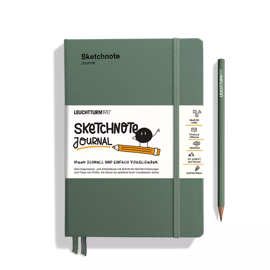 Sketchnote Journal Medium (A5), Olive, Deutsch