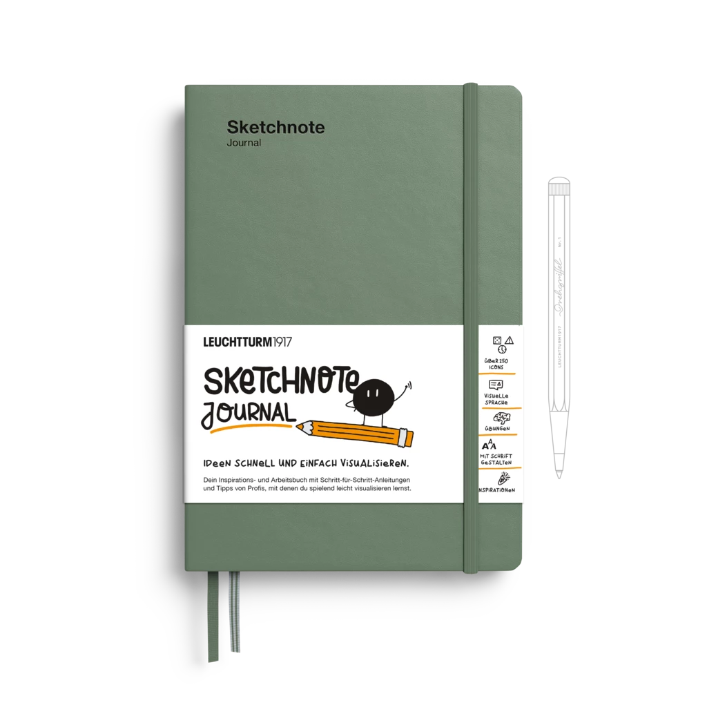 Sketchnote Journal Medium (A5), Olive, German Sketchnote Journal Medium (A5), Olive, German