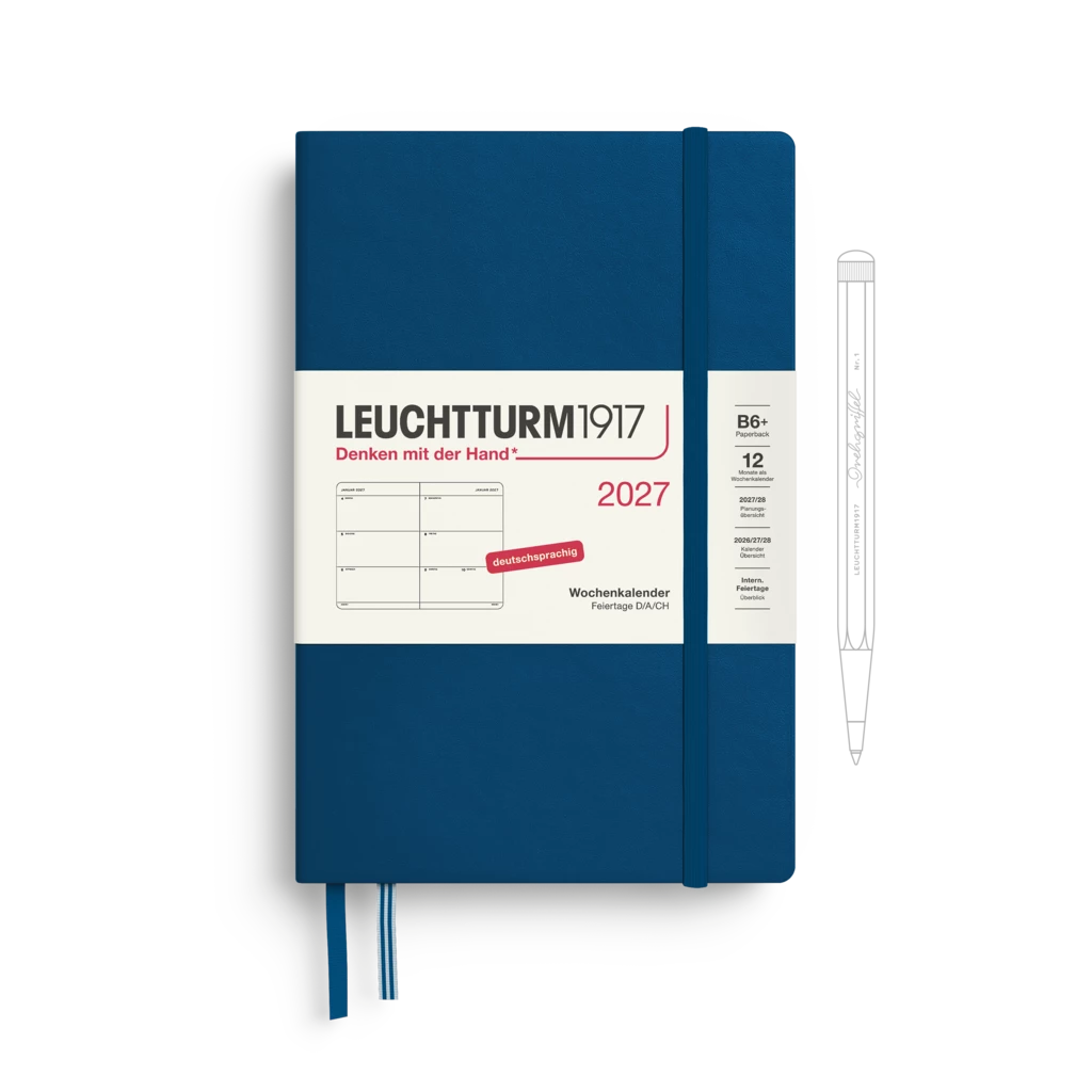Wochenkalender Paperback (B6+) 2027, Indigo, Deutsch Wochenkalender Paperback (B6+) 2027, Indigo, Deutsch