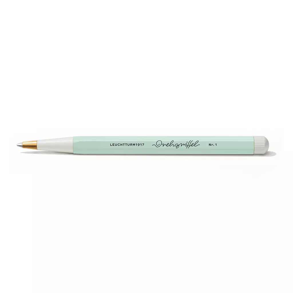Drehgriffel Nr. 1, Mint Green - Gelstift mit schwarzer Tinte