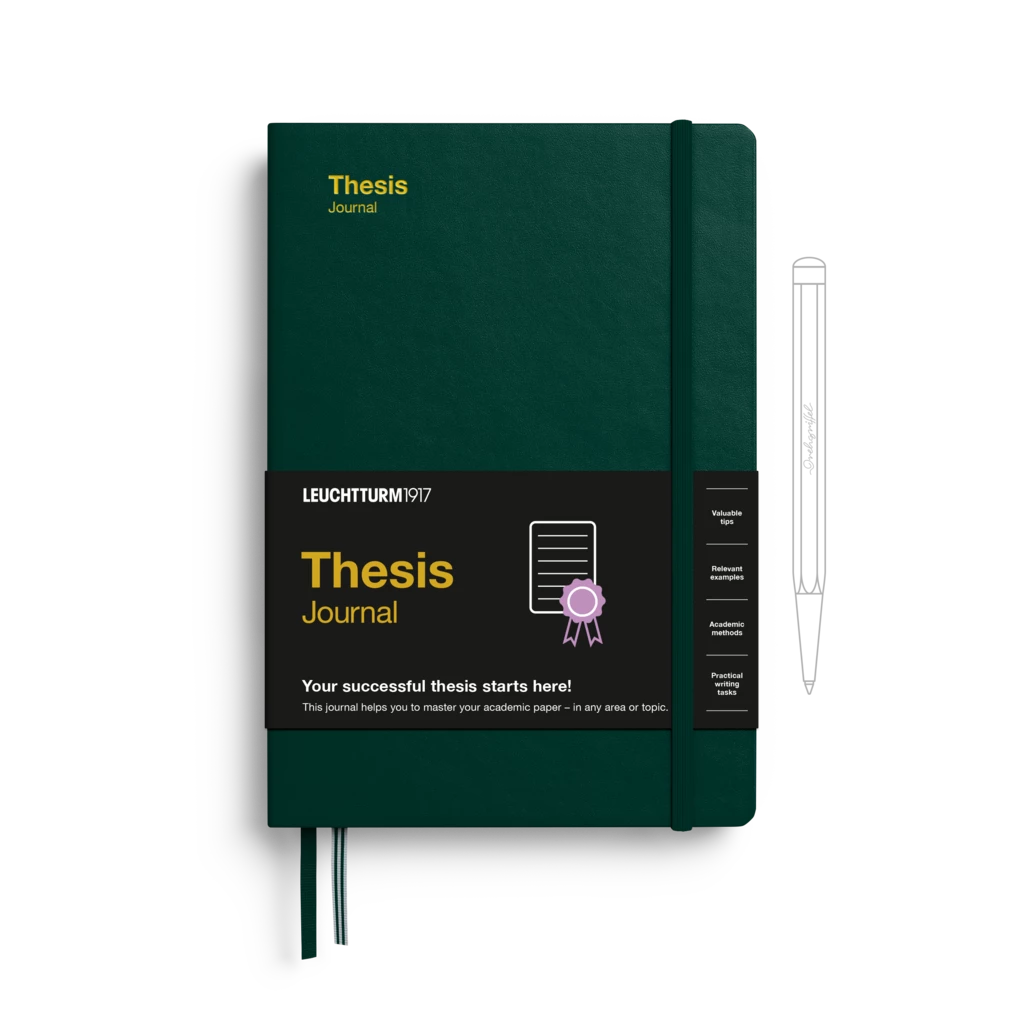 Thesis Journal Medium (A5), Hardcover, Forest Green,, English Thesis Journal Medium (A5), Hardcover, Forest Green,, English