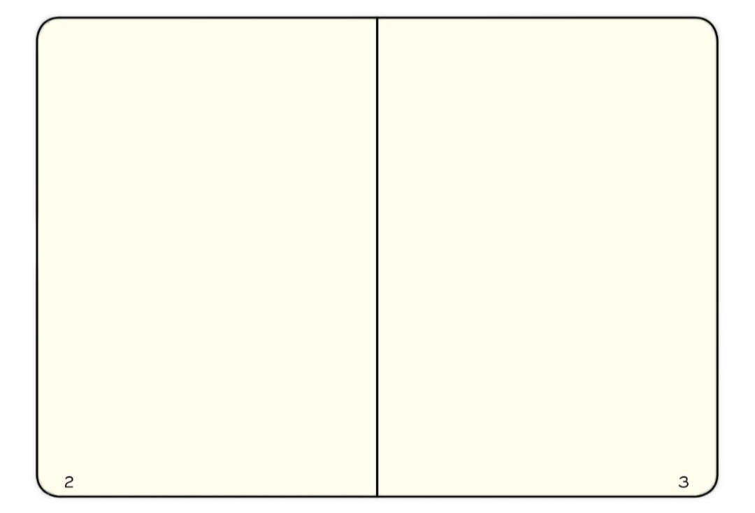 Piktogramm einer blanko Notizbuch Innenseite