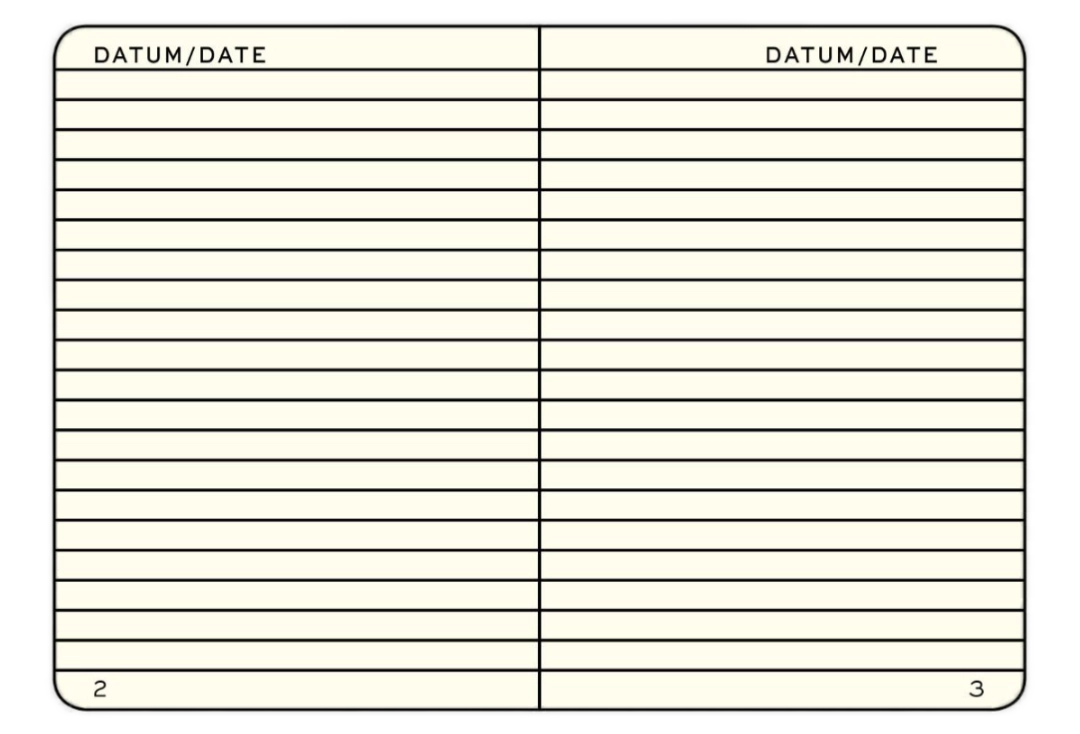 Piktogramm einer Notizbuch Innenseite mit linierter Lineatur