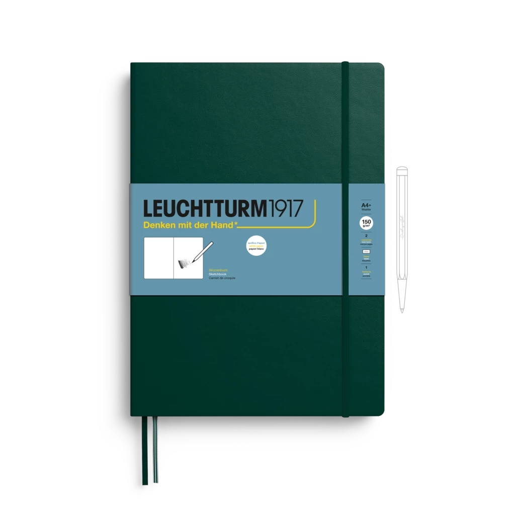Skizzenbuch Master (A4+), Hardcover, 112 Seiten (150 g/qm), blanko, Forest Green Skizzenbuch Master (A4+), Hardcover, 112 Seiten (150 g/qm), blanko, Forest Green