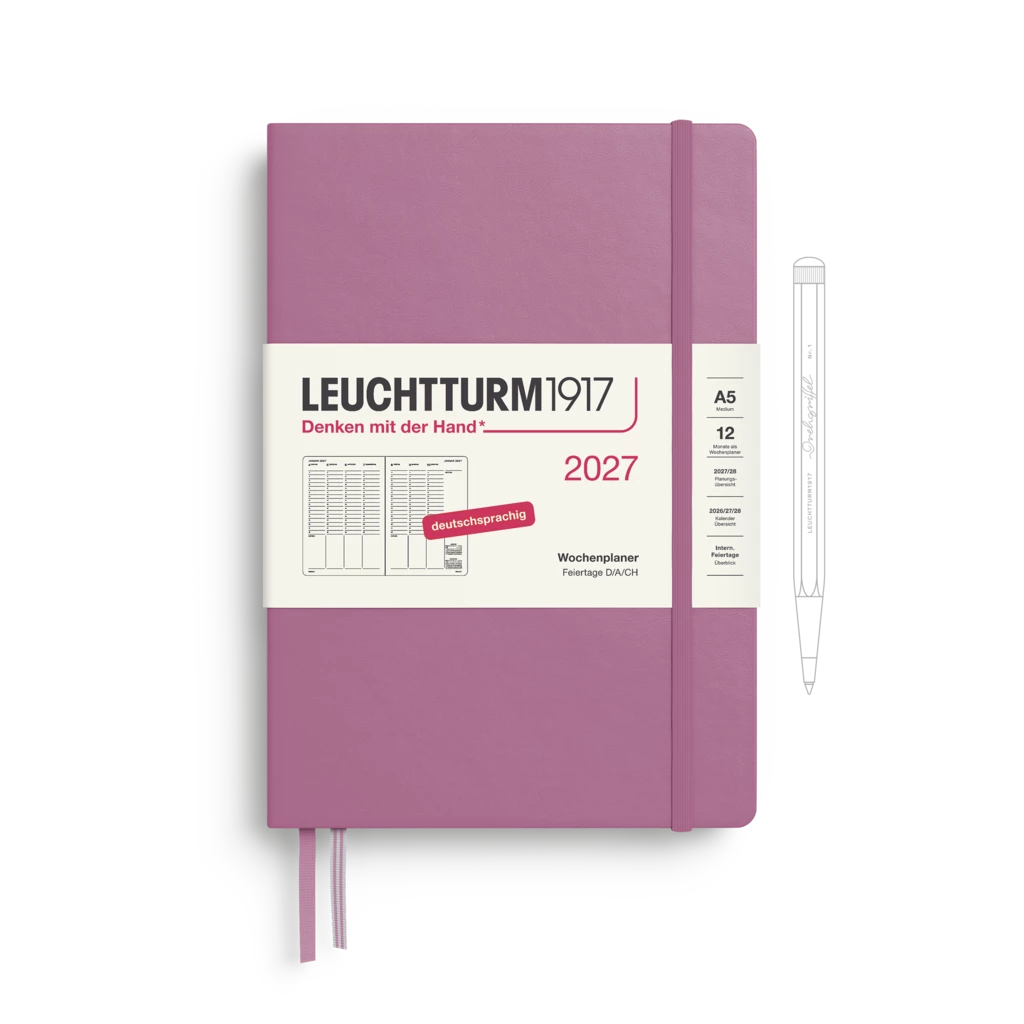 Wochenplaner Medium (A5) 2027, Dusty Rose, Deutsch