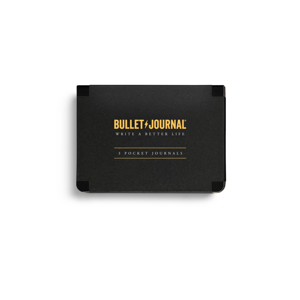 Bullet Journal Pocket, 46 numbered double pages, Dotted, Black, pack of 3 Bullet Journal Pocket, 46 numbered double pages, Dotted, Black, pack of 3