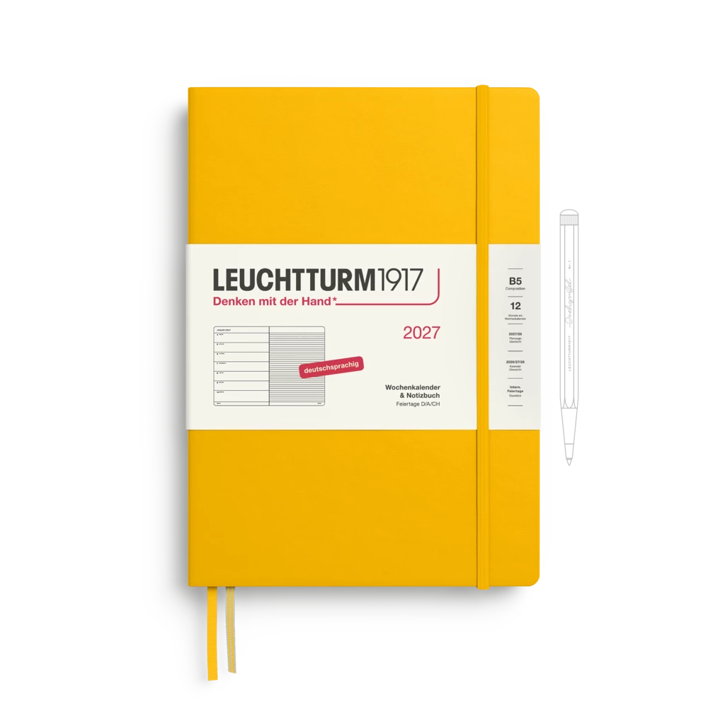 Wochenkalender & Notizbuch Composition (B5) 2027, Sunflower, Deutsch Wochenkalender & Notizbuch Composition (B5) 2027, Sunflower, Deutsch