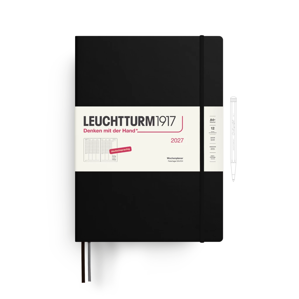 Week Planner Master (A4+) 2027, Black, German