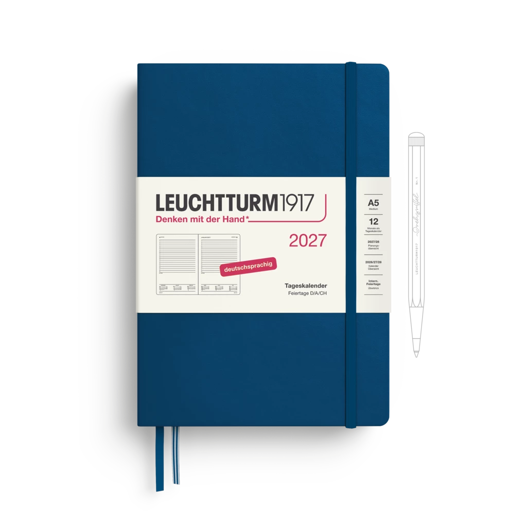 Tageskalender Medium (A5) 2027, Indigo, Deutsch Tageskalender Medium (A5) 2027, Indigo, Deutsch
