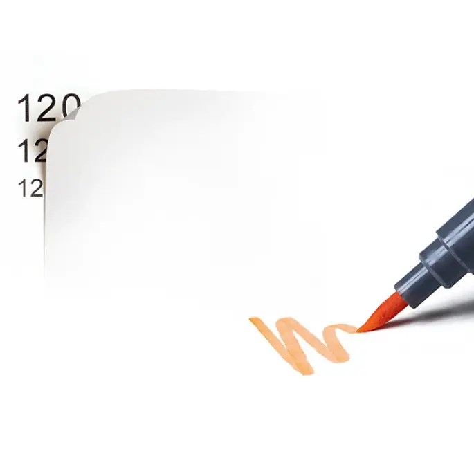 Roter Filzstift zeichnet auf Papier