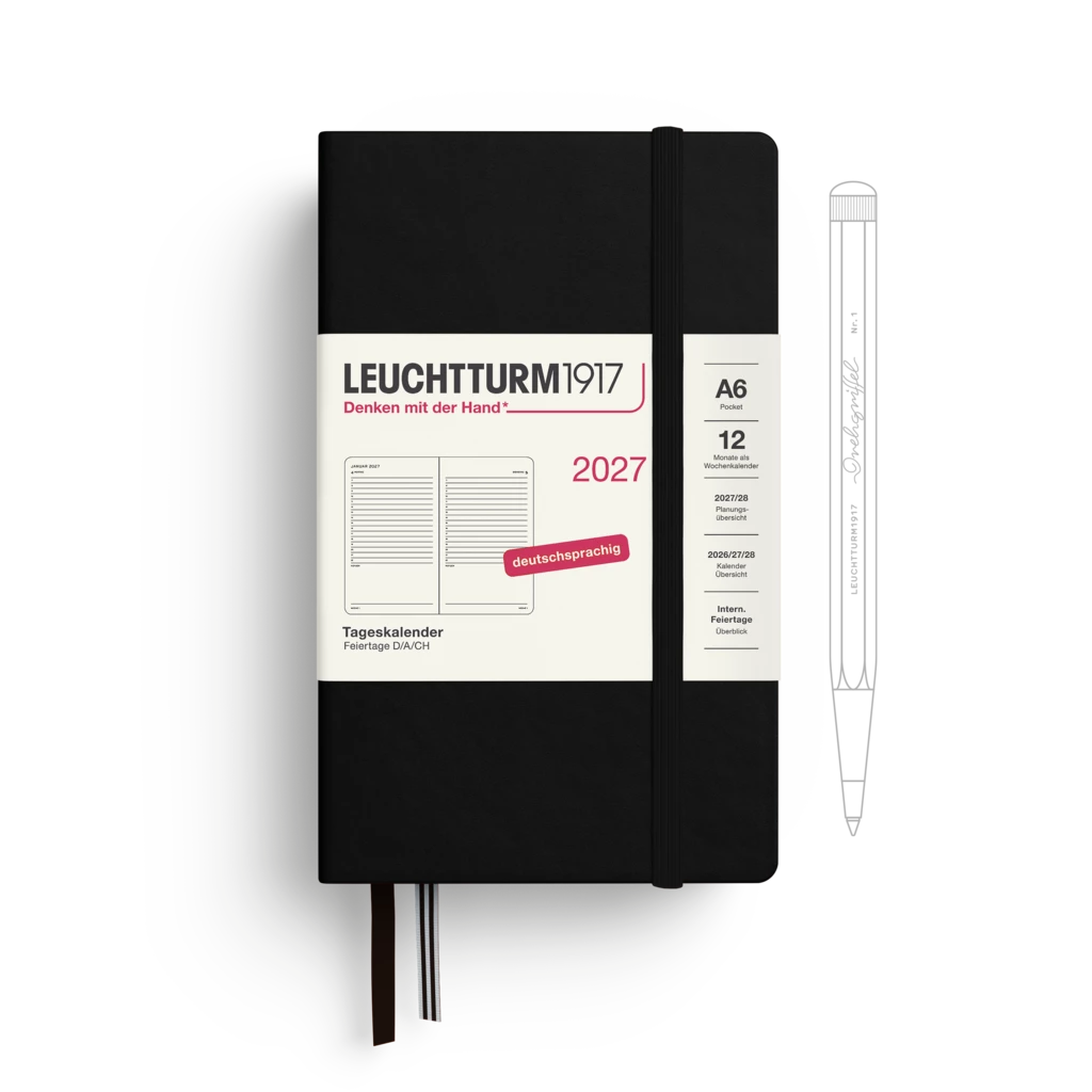 Tageskalender Pocket (A6) 2027, Schwarz, Deutsch Tageskalender Pocket (A6) 2027, Schwarz, Deutsch
