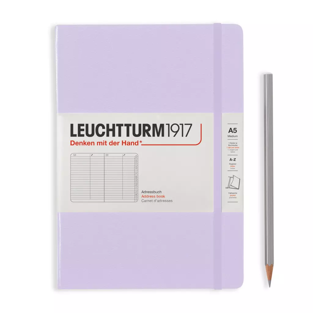 Adressbuch Medium (A5), Hardcover, Lilac
