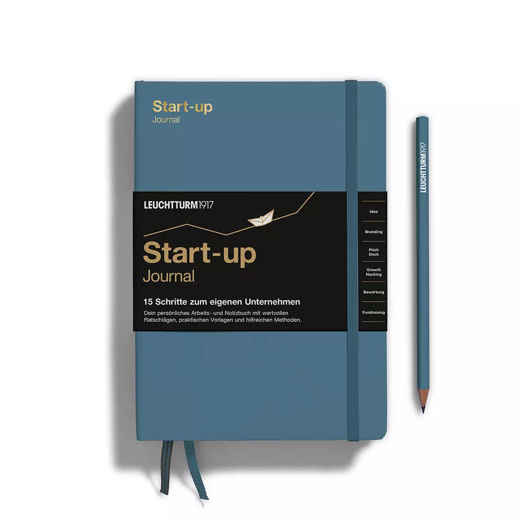 Start-up Journal Medium (A5), Stone Blue, Deutsch