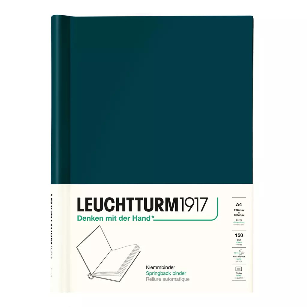 Klemmbinder PEKA A4, maximal 150 Blatt, Pacific Green