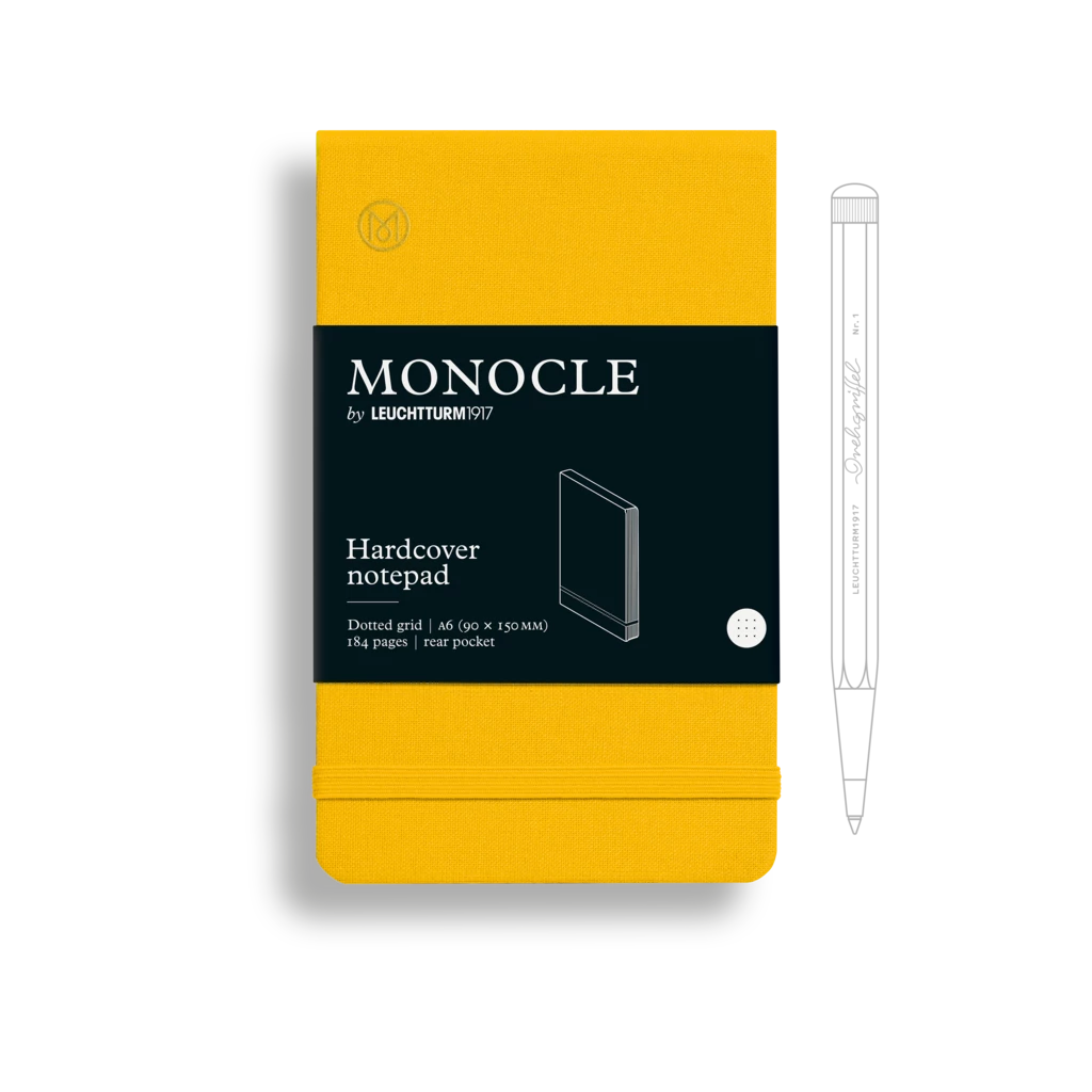 Notizblock Pocket (A6) Monocle, Hardcover, 184 nummerierte Seiten, Yellow, Dotted Notizblock Pocket (A6) Monocle, Hardcover, 184 nummerierte Seiten, Yellow, Dotted