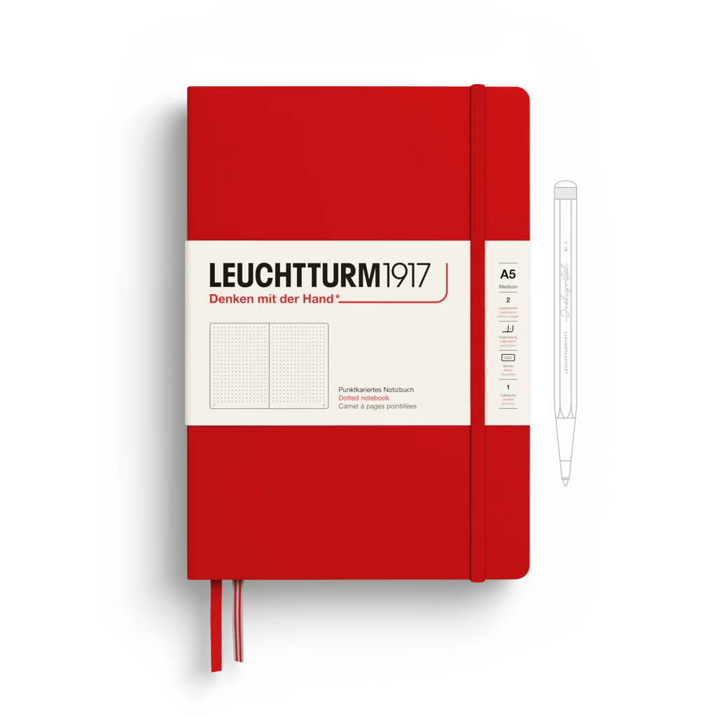Carnet de notes Medium (A5), Couverture rigide, 251 pages num., Cherry, pointillé Carnet de notes Medium (A5), Couverture rigide, 251 pages num., Cherry, pointillé