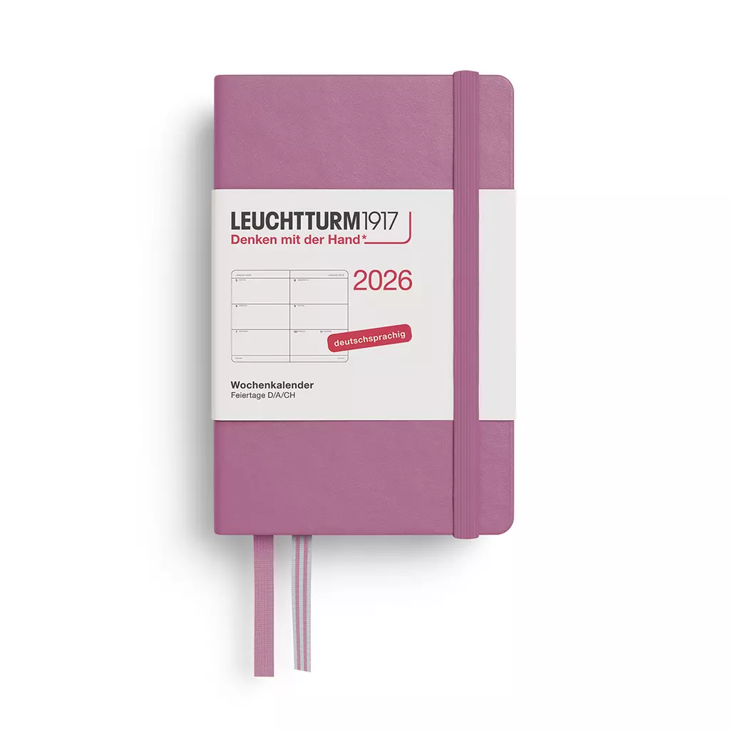 Wochenkalender Mini (A7) 2026, Dusty Rose, Deutsch