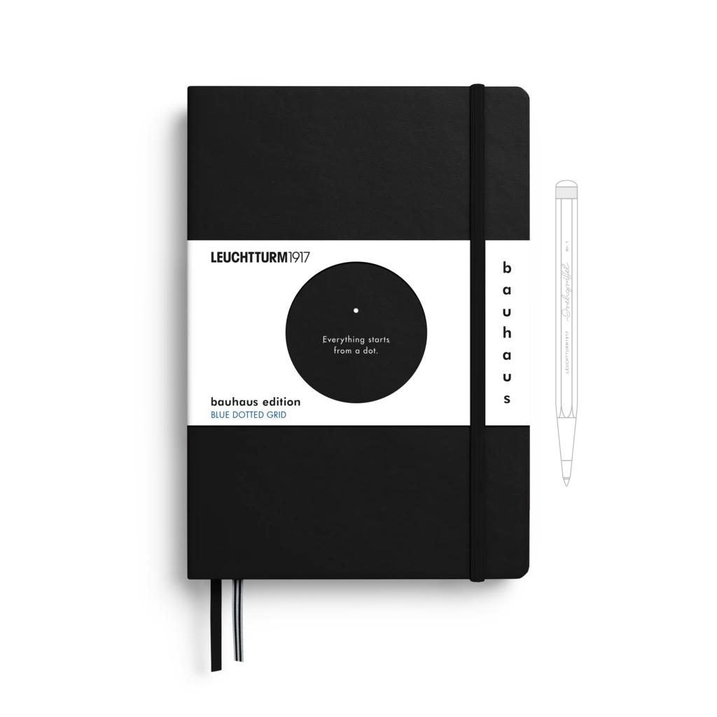 Notizbuch Medium (A5), Hardcover, 251 num. Seiten, Schwarz, Dotted, Bauhaus Edition Notizbuch Medium (A5), Hardcover, 251 num. Seiten, Schwarz, Dotted, Bauhaus Edition