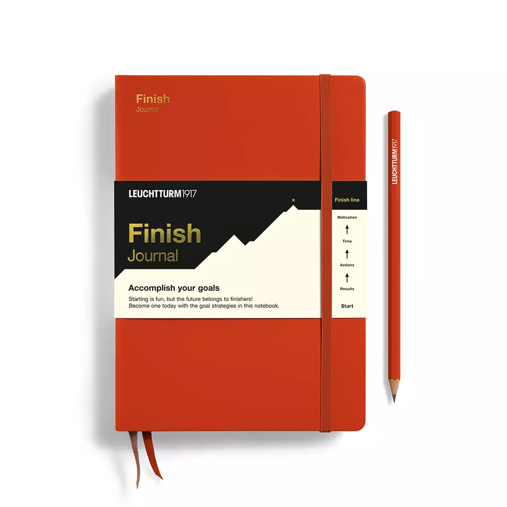 Finish Journal Medium (A5), Hardcover, Fox Red, Englisch