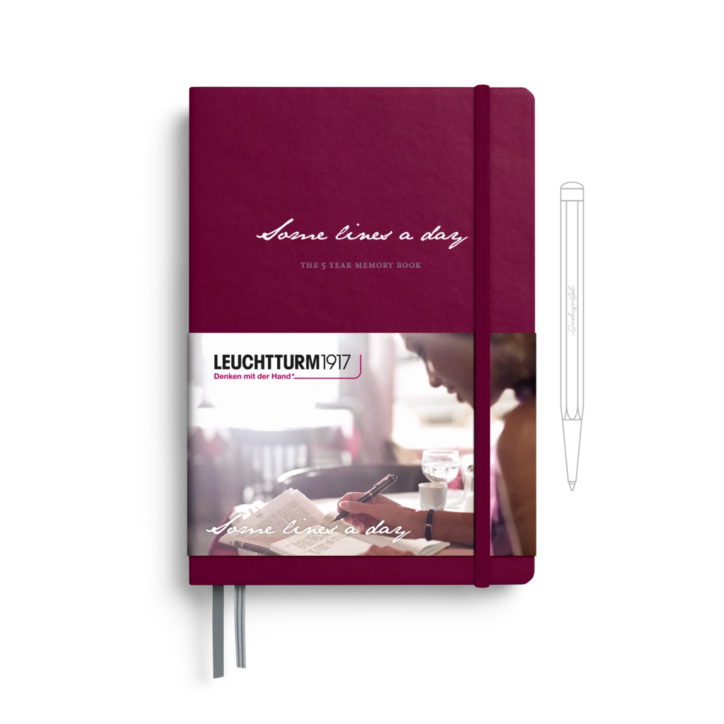 Some Lines A Day, 5 Year Book Medium (A5), Port Red Some Lines A Day, 5 Year Book Medium (A5), Port Red