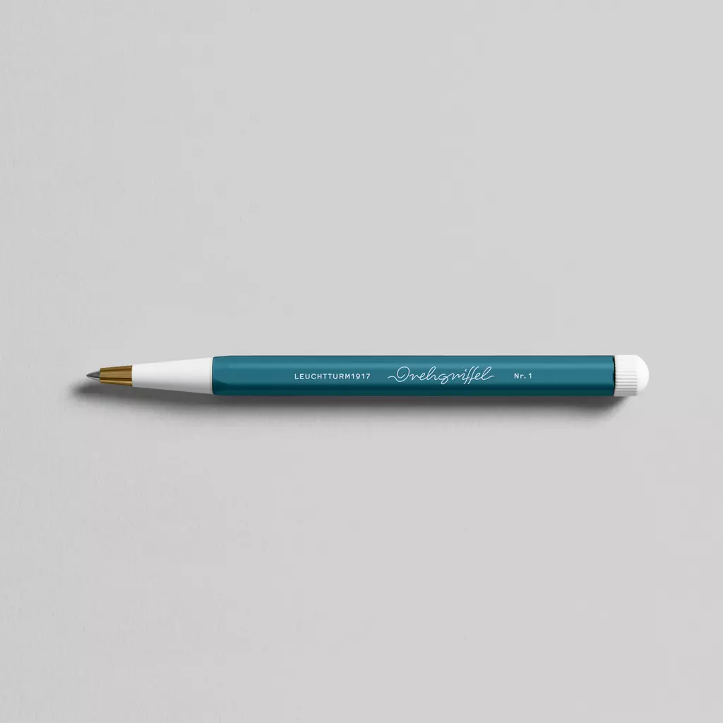 Drehgriffel Nr. 1, Stone Blue - Gelstift mit schwarzer Tinte
