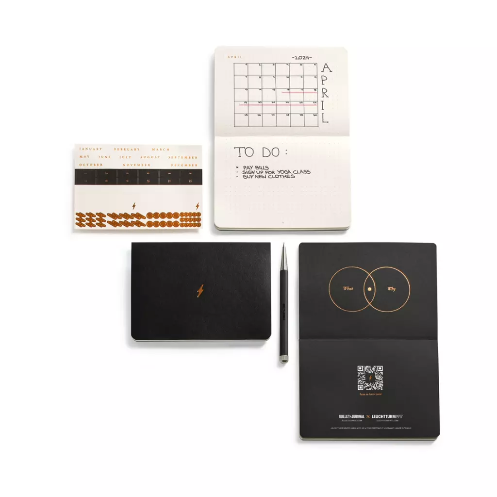 Bullet Journal Pocket, 46 nummerierte Doppelseiten, Dotted, Purple26, 3er Pack