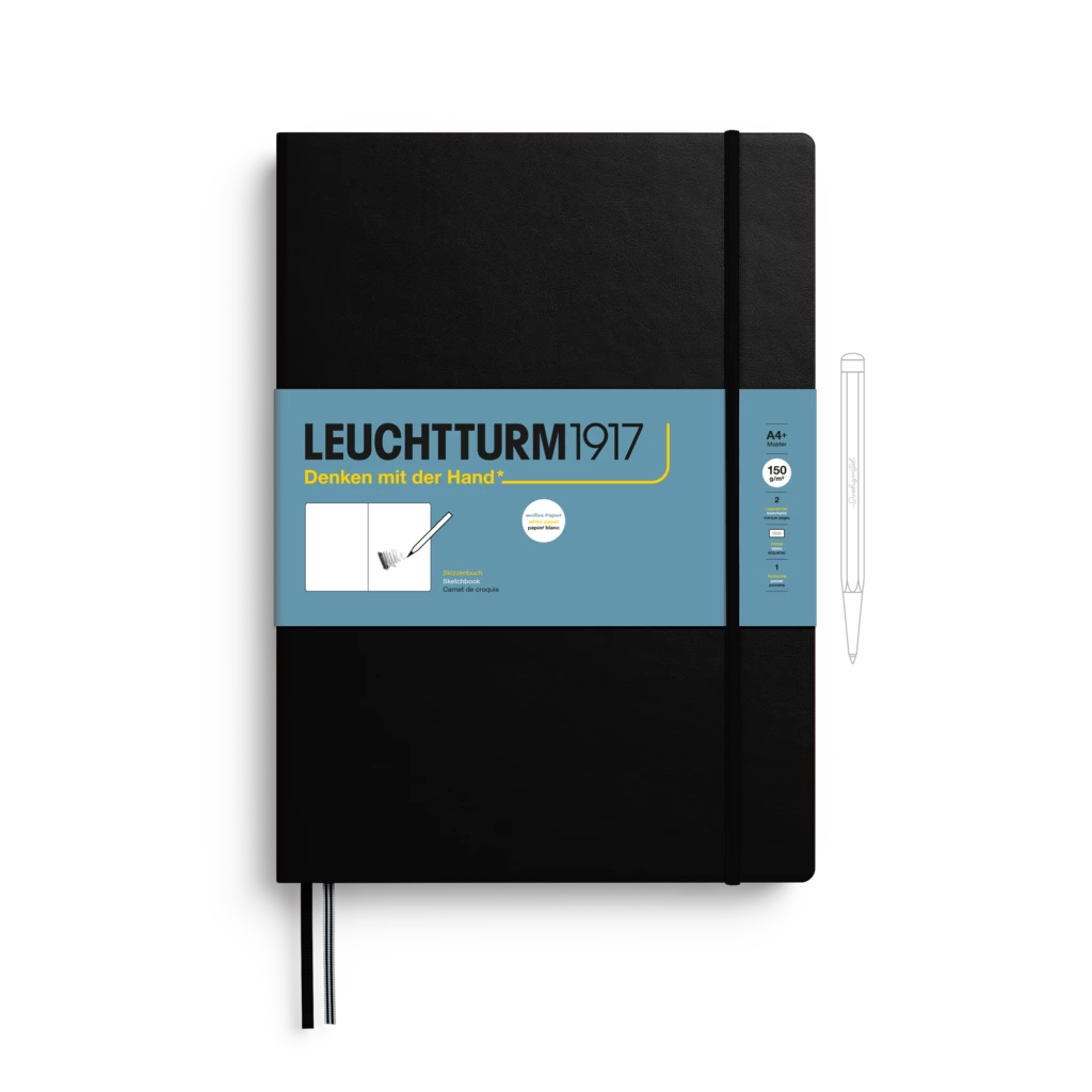Skizzenbuch Master (A4+), Hardcover, 112 Seiten (150 g/qm), blanko, Schwarz Skizzenbuch Master (A4+), Hardcover, 112 Seiten (150 g/qm), blanko, Schwarz