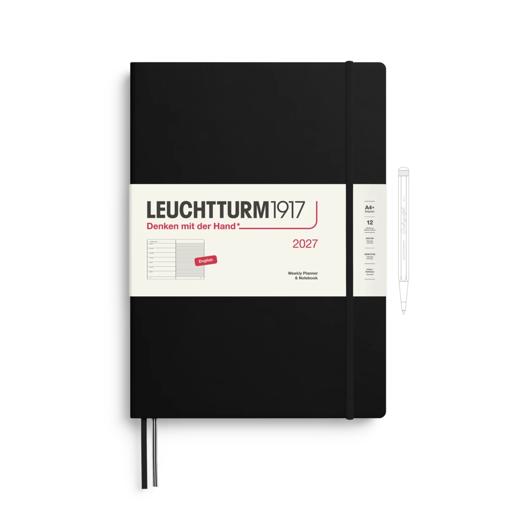Wochenkalender & Notizbuch Master (A4+) 2027, Schwarz, Englisch Wochenkalender & Notizbuch Master (A4+) 2027, Schwarz, Englisch