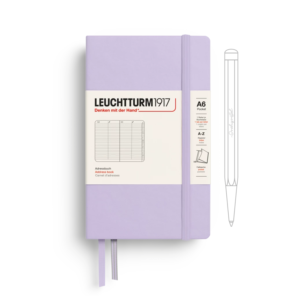 Address Book Pocket (A6), Hardcover, Lilac Address Book Pocket (A6), Hardcover, Lilac