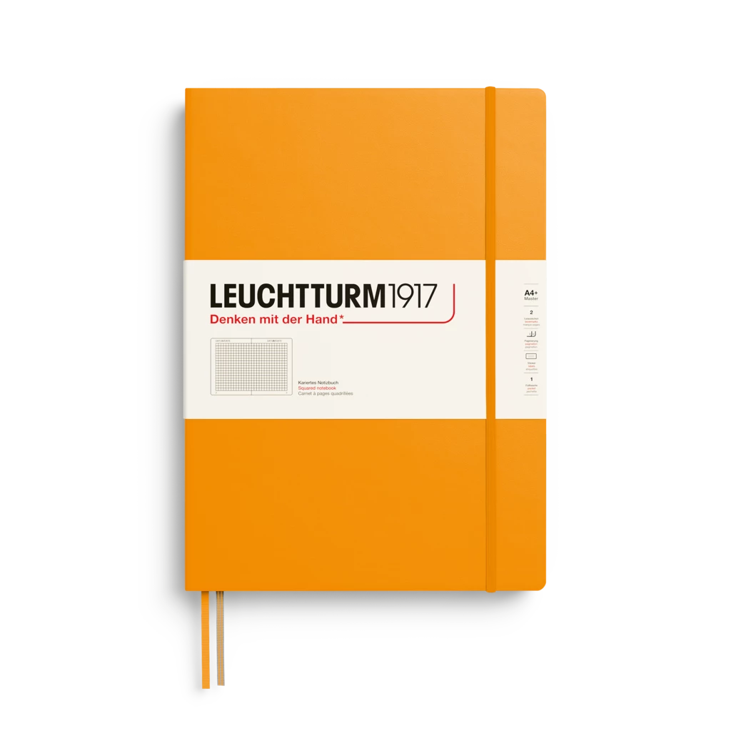 Notizbuch Master Classic (A4+), Hardcover, 235 nummerierte Seiten, Rising Sun, Kariert Notizbuch Master Classic (A4+), Hardcover, 235 nummerierte Seiten, Rising Sun, Kariert