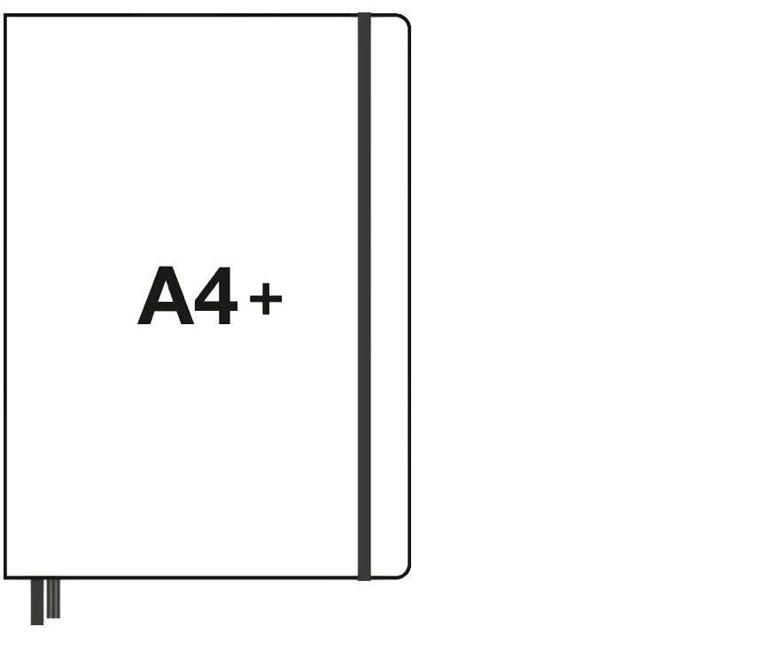 Piktogramm eines A4+ Notizbhuchs