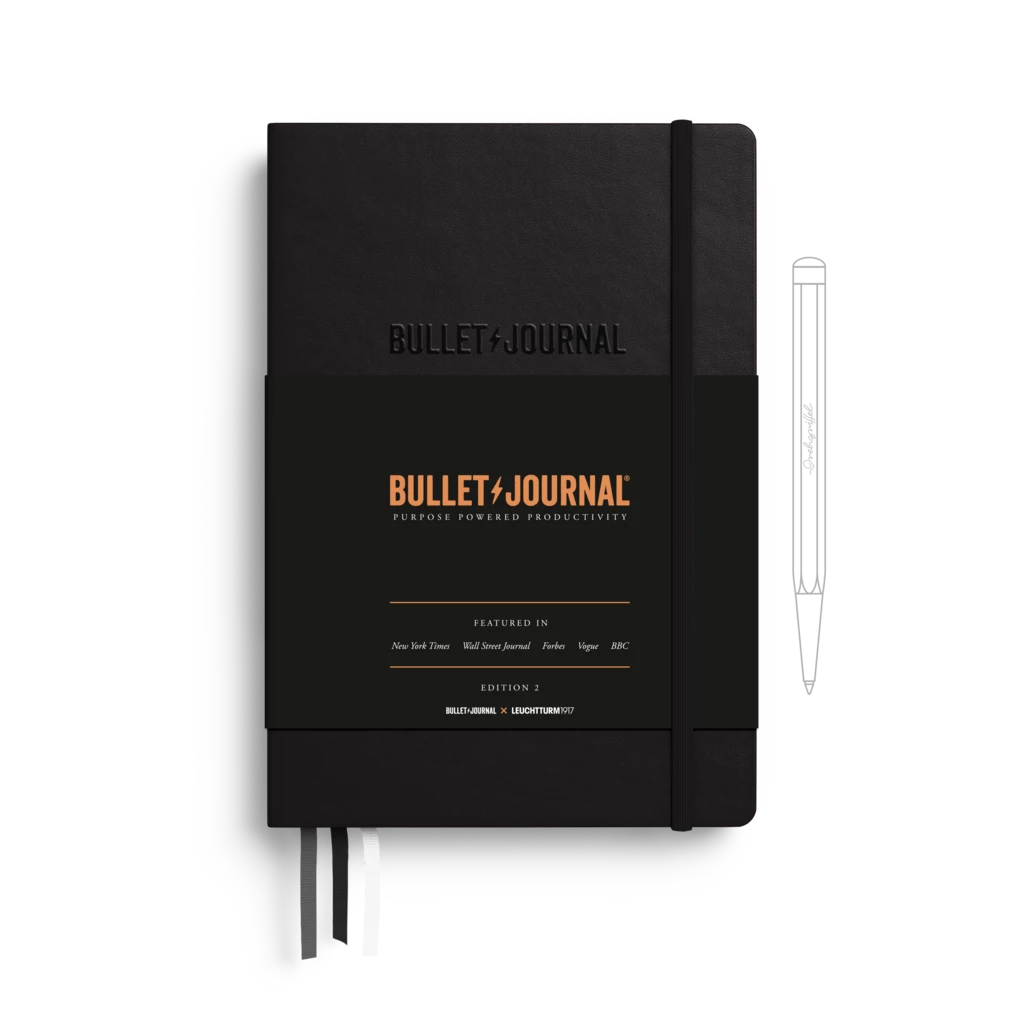 Bullet Journal Edition 2, Medium (A5), Hardcover, 206 numbered pages, Black, dotted Bullet Journal Edition 2, Medium (A5), Hardcover, 206 numbered pages, Black, dotted