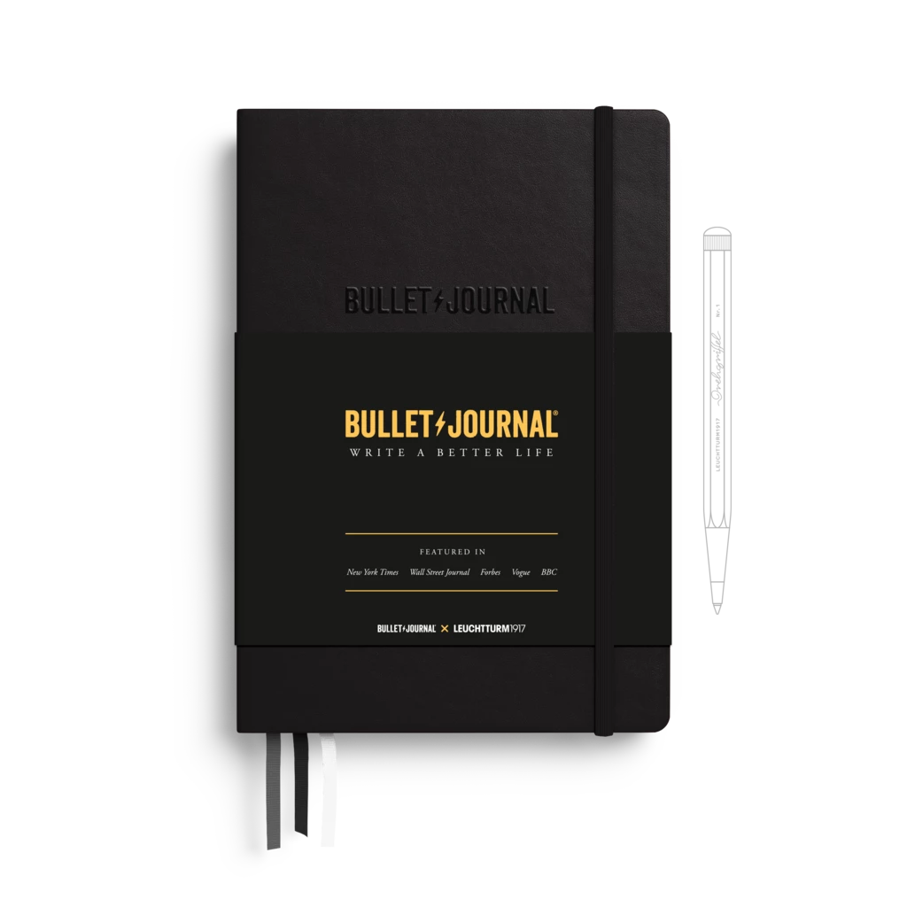 Bullet Journal Edition 2, Medium (A5), Hardcover, 206 nummerierte Seiten, Schwarz, dotted Bullet Journal Edition 2, Medium (A5), Hardcover, 206 nummerierte Seiten, Schwarz, dotted