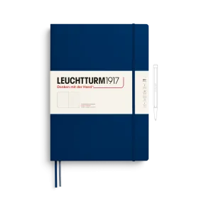 Notebook Master Classic (A4+), Hardcover, 235 numbered pages, Navy, dotted