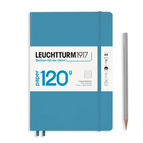 Notizbuch Medium (A5), 120g Edition, Hardcover, 203 num. Seiten, Nordic Blue, liniert