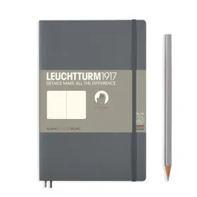 Notizbuch Paperback (B6+), Softcover, 123 nummerierte Seiten, Anthrazit, Blanko