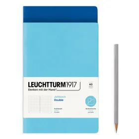Jottbook (A5), 59 nummerierte Seiten, Dotted, Königsblau und Ice Blue, im Doppelpack